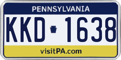 PA license plate KKD1638