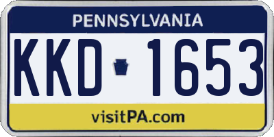 PA license plate KKD1653