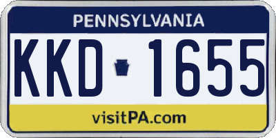 PA license plate KKD1655