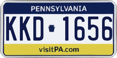 PA license plate KKD1656