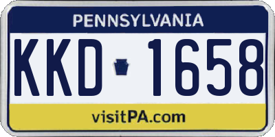 PA license plate KKD1658