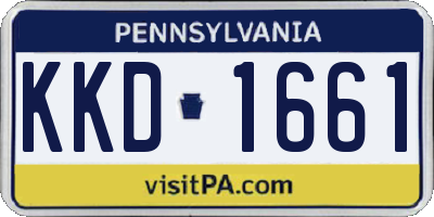 PA license plate KKD1661