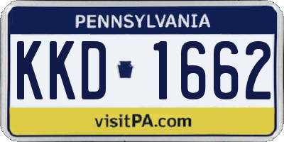 PA license plate KKD1662