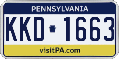 PA license plate KKD1663