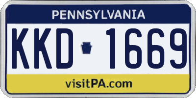PA license plate KKD1669