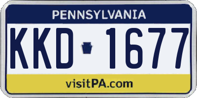 PA license plate KKD1677