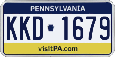 PA license plate KKD1679