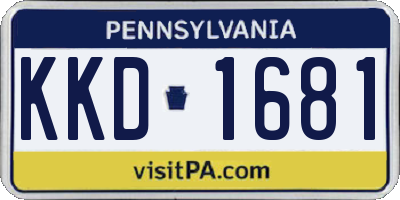 PA license plate KKD1681