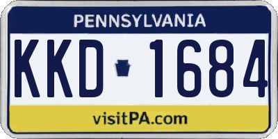 PA license plate KKD1684
