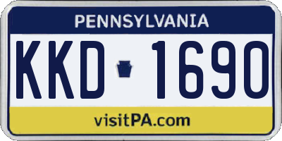 PA license plate KKD1690