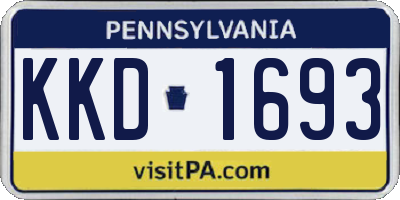 PA license plate KKD1693