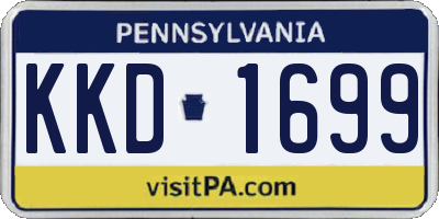 PA license plate KKD1699