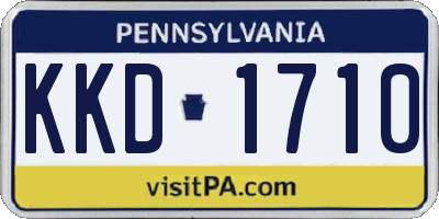 PA license plate KKD1710