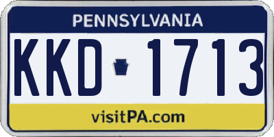PA license plate KKD1713