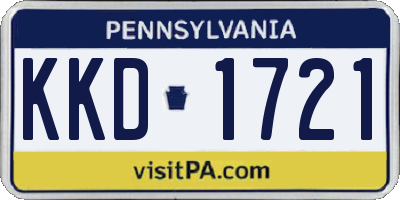 PA license plate KKD1721