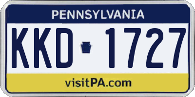 PA license plate KKD1727