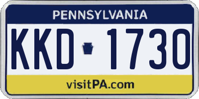 PA license plate KKD1730