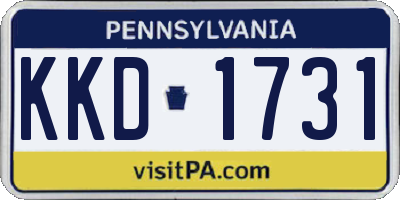 PA license plate KKD1731