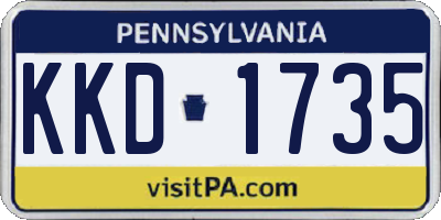 PA license plate KKD1735