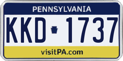 PA license plate KKD1737