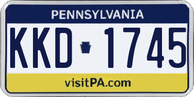 PA license plate KKD1745