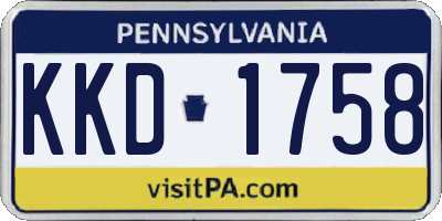 PA license plate KKD1758