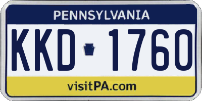 PA license plate KKD1760