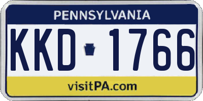 PA license plate KKD1766