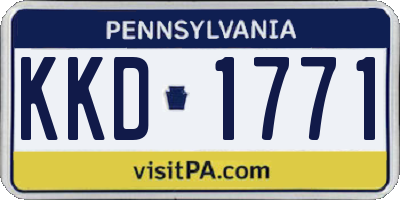 PA license plate KKD1771