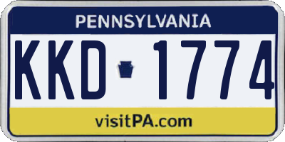 PA license plate KKD1774