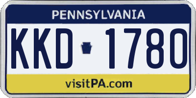 PA license plate KKD1780