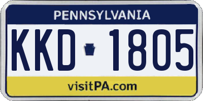 PA license plate KKD1805