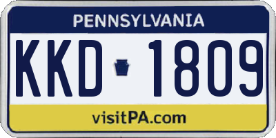 PA license plate KKD1809
