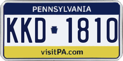PA license plate KKD1810