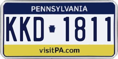 PA license plate KKD1811