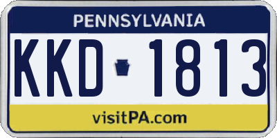 PA license plate KKD1813