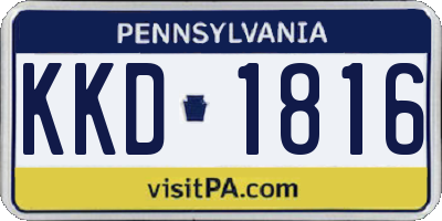 PA license plate KKD1816