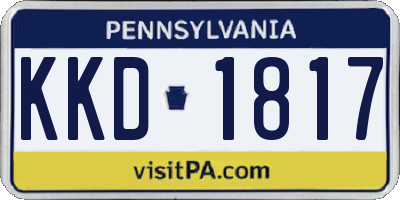 PA license plate KKD1817