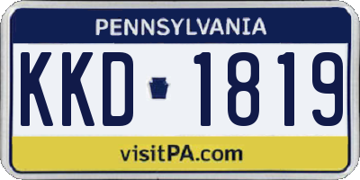 PA license plate KKD1819