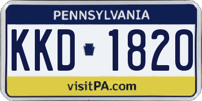 PA license plate KKD1820