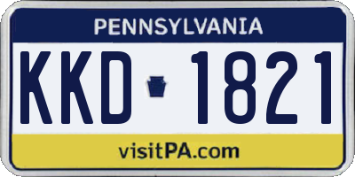PA license plate KKD1821