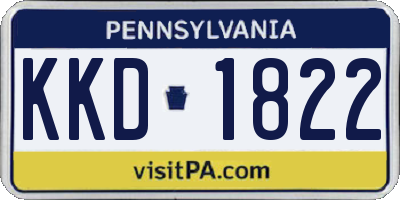 PA license plate KKD1822