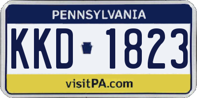 PA license plate KKD1823