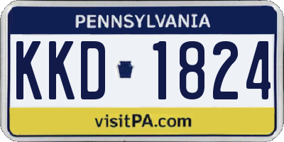 PA license plate KKD1824