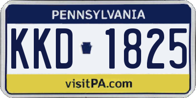 PA license plate KKD1825