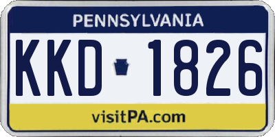 PA license plate KKD1826