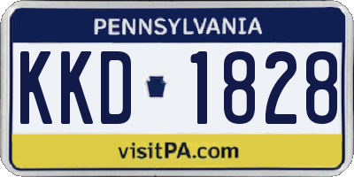 PA license plate KKD1828