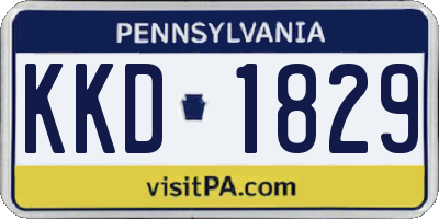 PA license plate KKD1829