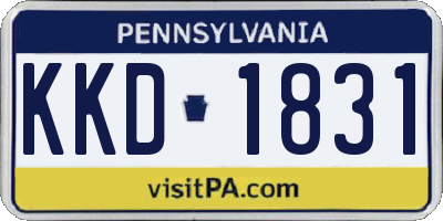 PA license plate KKD1831