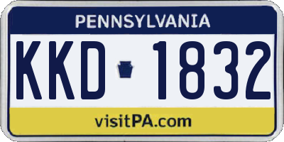 PA license plate KKD1832
